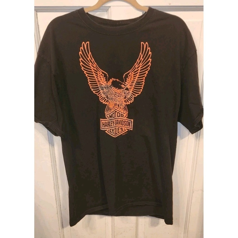 Vintage Harley-Davidson Shirt Mens XL Black Great Lakes Graphic Tee Duluth